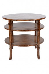 BAUSMAN TIERED WALNUT SIDE TAB