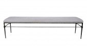 BAUSMAN UPHOLSTERED METAL BENC