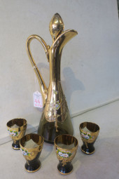 BAVARIAN HANDPAINTED GILT EWER