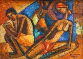 BAZURGILA(?), THREE CUBIST FIG