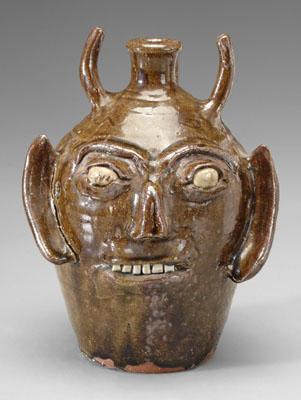 B.B. Craig horned face jug