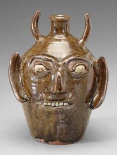 B.B. Craig horned face jug (Bu