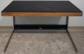 BDI CHROME LEG AND BLACK GLASS