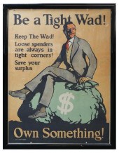 BE A TIGHT WAD! LITHOGRAPH POS
