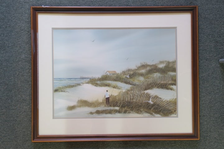BEACHSCAPE WATERCOLOR BY GRACE