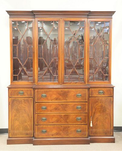 BEACON HILL MAHOGANY BREAKFRONT,
