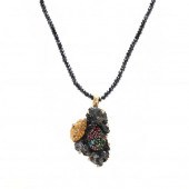 BEAD NECKLACE WITH MINERAL AND