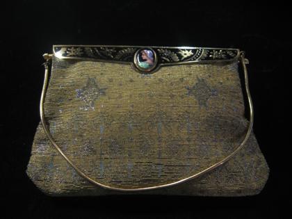 Beaded handbag with Limoges clasp