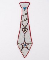 BEADED NECK TIE, 1930-40A bead
