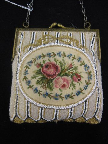 Beaded & Pettipoint Evening Bag 5''