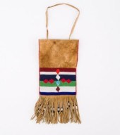 BEADED PIPE BAG, CA. 1900A bea