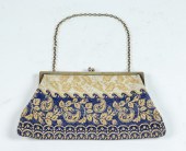 BEADED PURSE WITH STERLING SLI