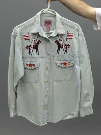 Beaded shirt labeled ''Cambridge