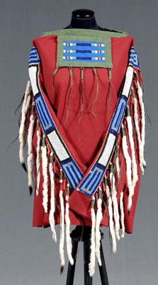 Beaded shirt, panels of