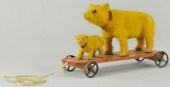 BEAR AND CUB ON PLATFORM PULL