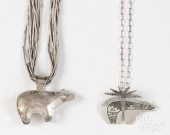 BEAR PENDANTS ON STERLING SILV