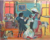 BEARDEN Romare. Lithograph ''Q