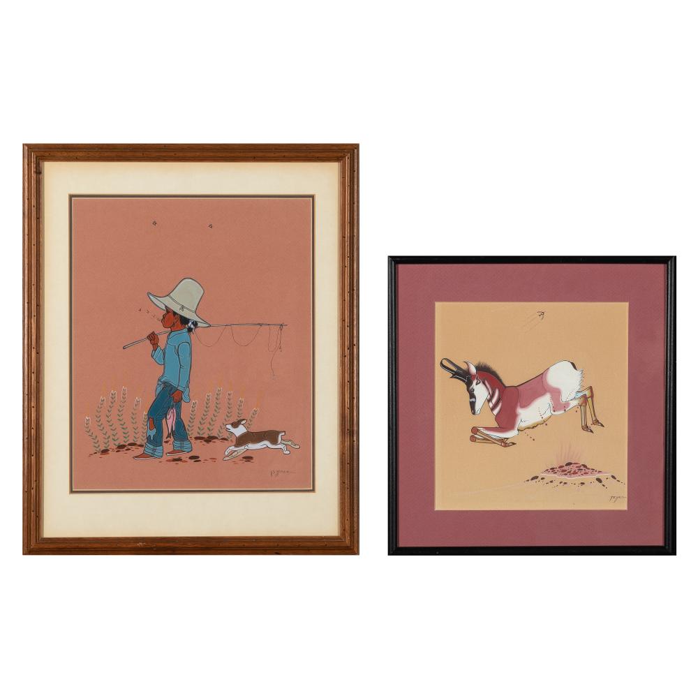 BEATIEN YAZZ, PAIR OF WORKS ON
