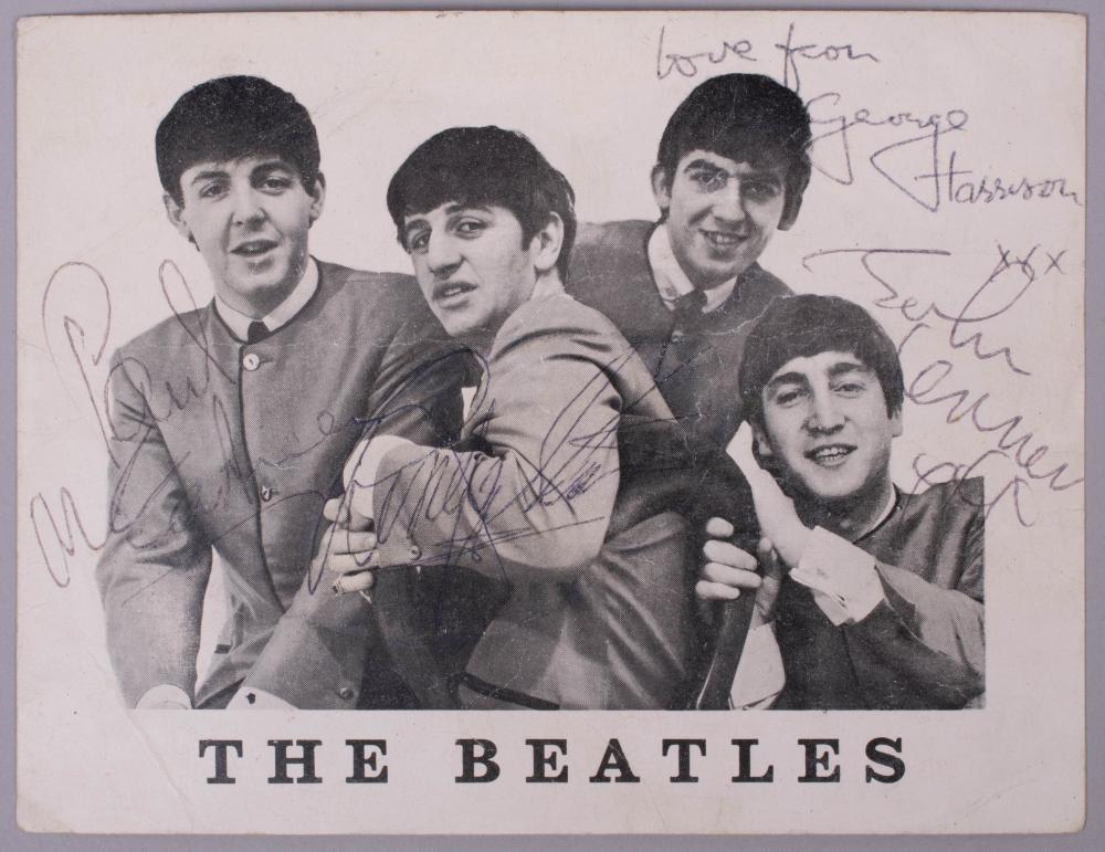 BEATLES AUTOGRAPHED OFFICIAL FAN