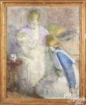 BEATRICE HOW, OIL ON CANVAS PO