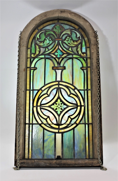 BEAUTIFUL ARCHED STAINED GLASS
