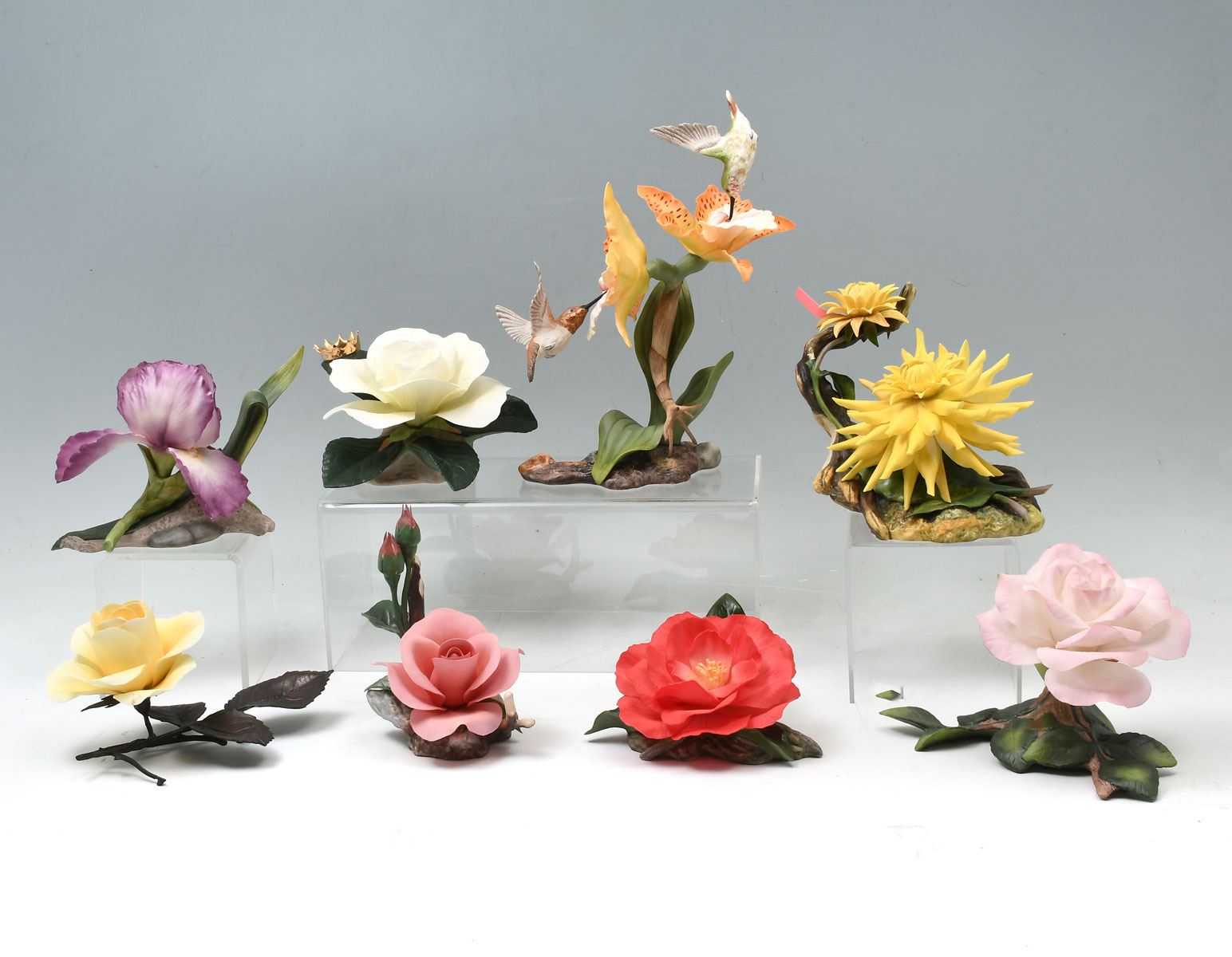 BEAUTIFUL BOEHM 8 PC FLOWER LOT: