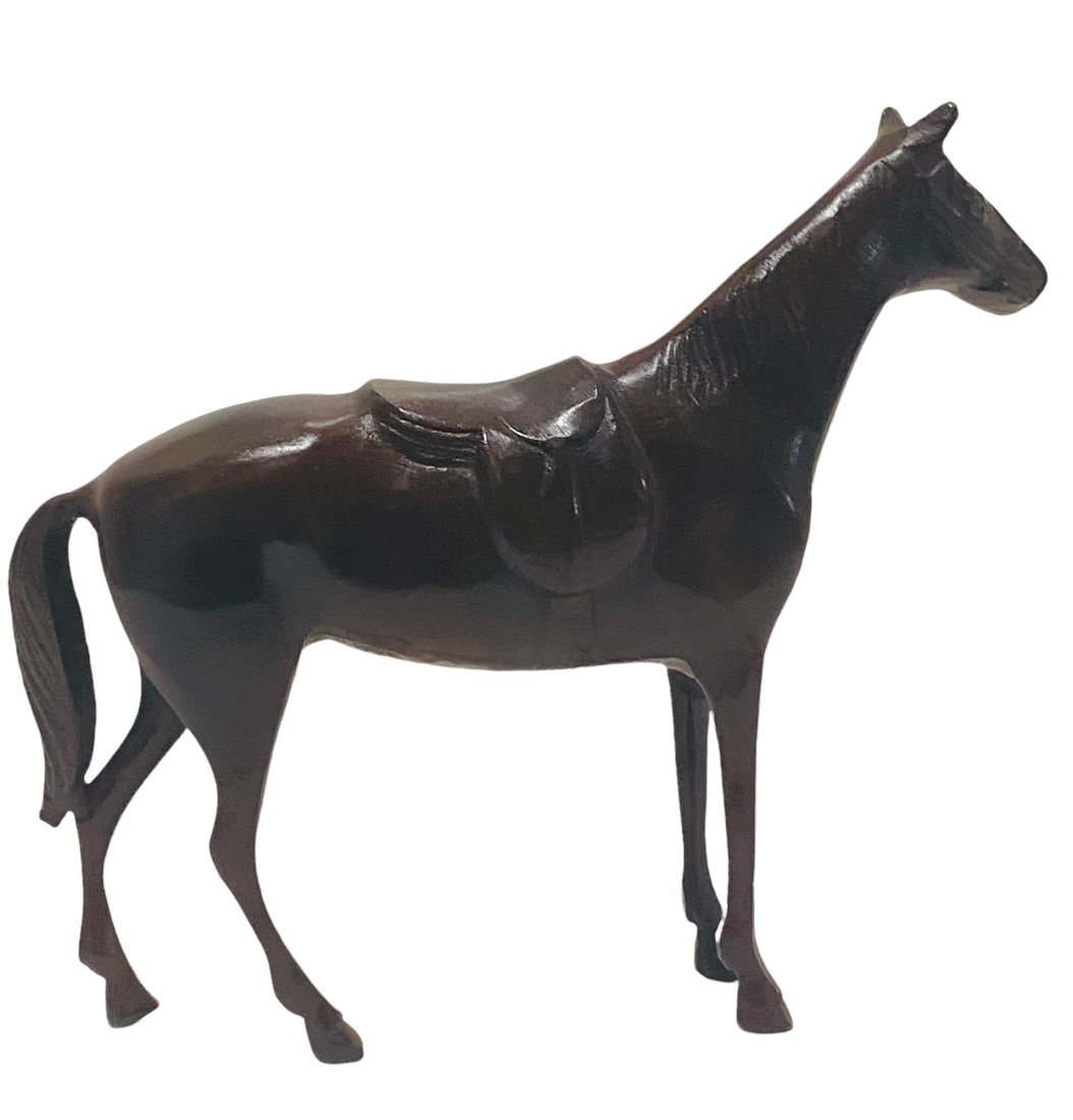 BEAUTIFUL CAST LEAD HORSE SCULPTURE