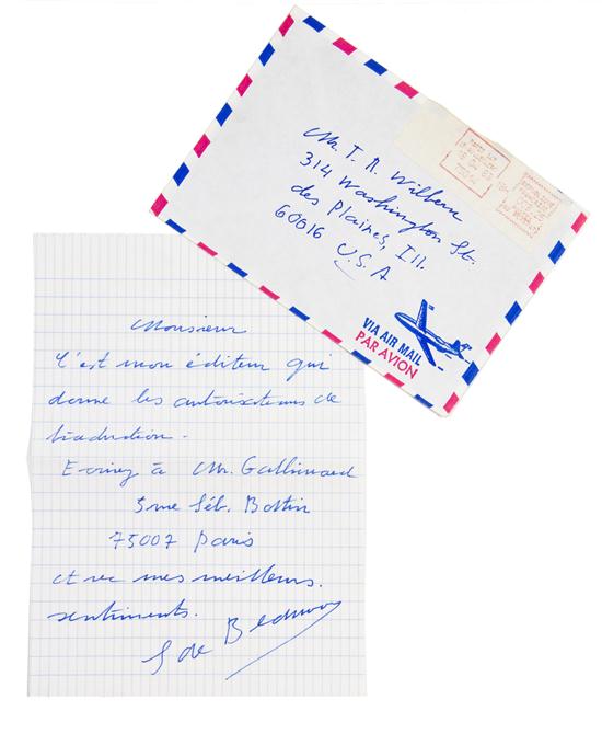BEAUVOIR SIMONE DE Autographed