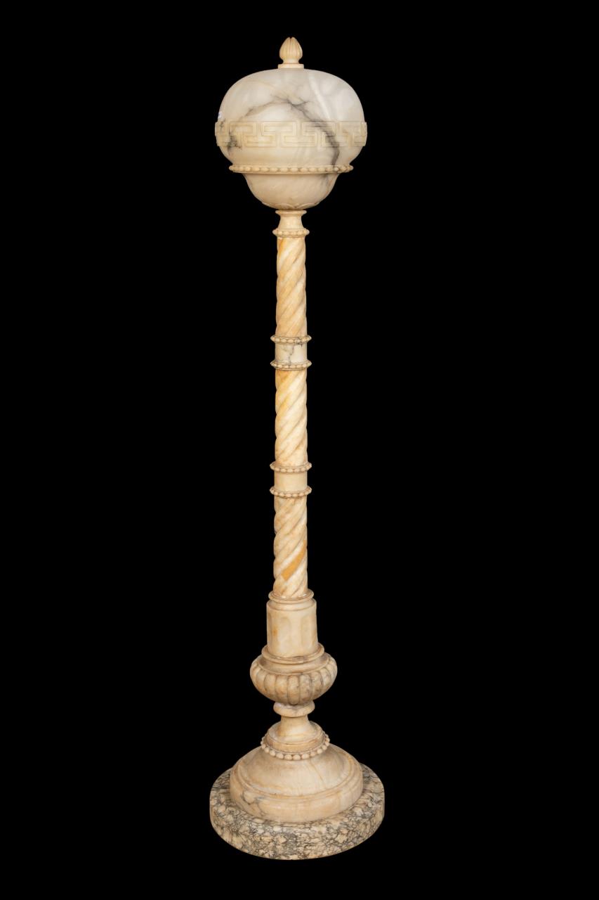 BEAUX ARTS ALABASTER GREEK KEY