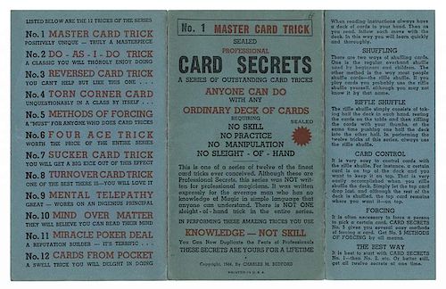 BEDFORD, CHARLES. PROFESSIONAL CARD