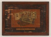 Beer advertising; framed board