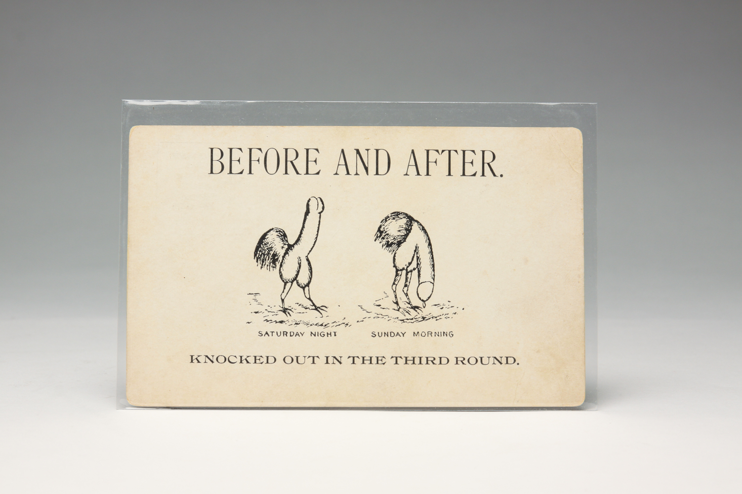 "BEFORE AND AFTER" POSTCARD.
