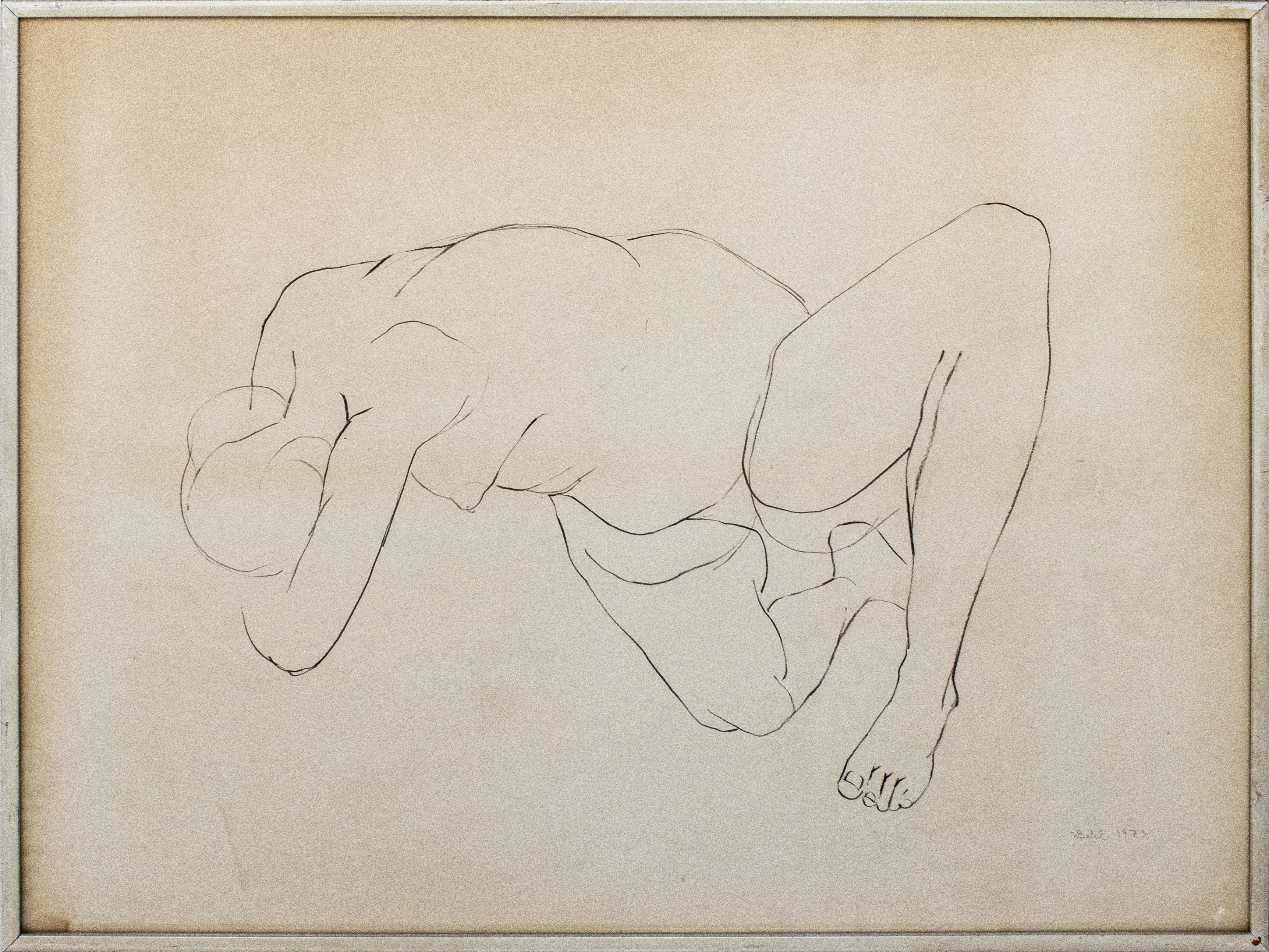 BEHL SIGNED NUDE FIGURE GRAPHITE