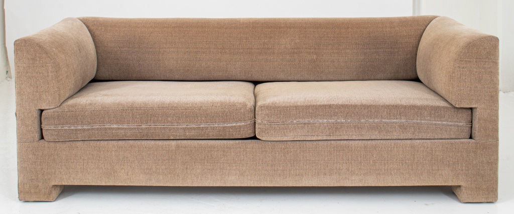 BEIGE CHENILLE UPHOLSTERED MODERN