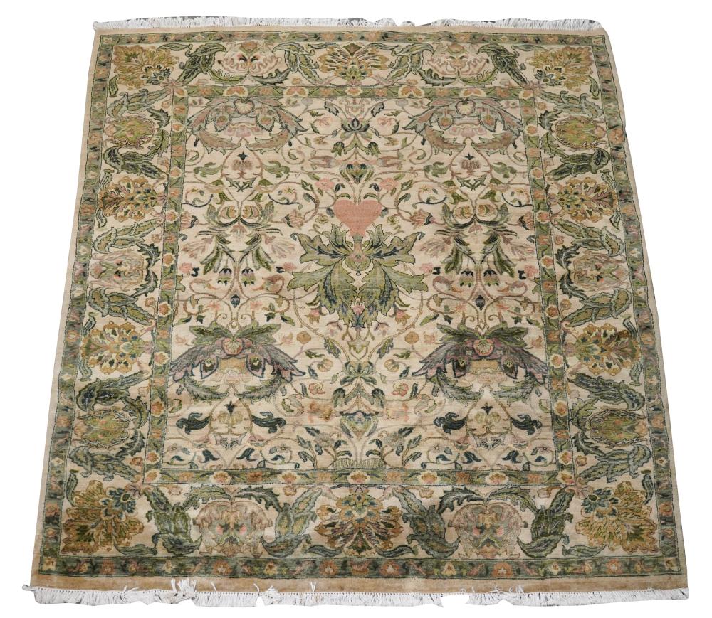 BEIGE FIELD AREA RUGwool; with