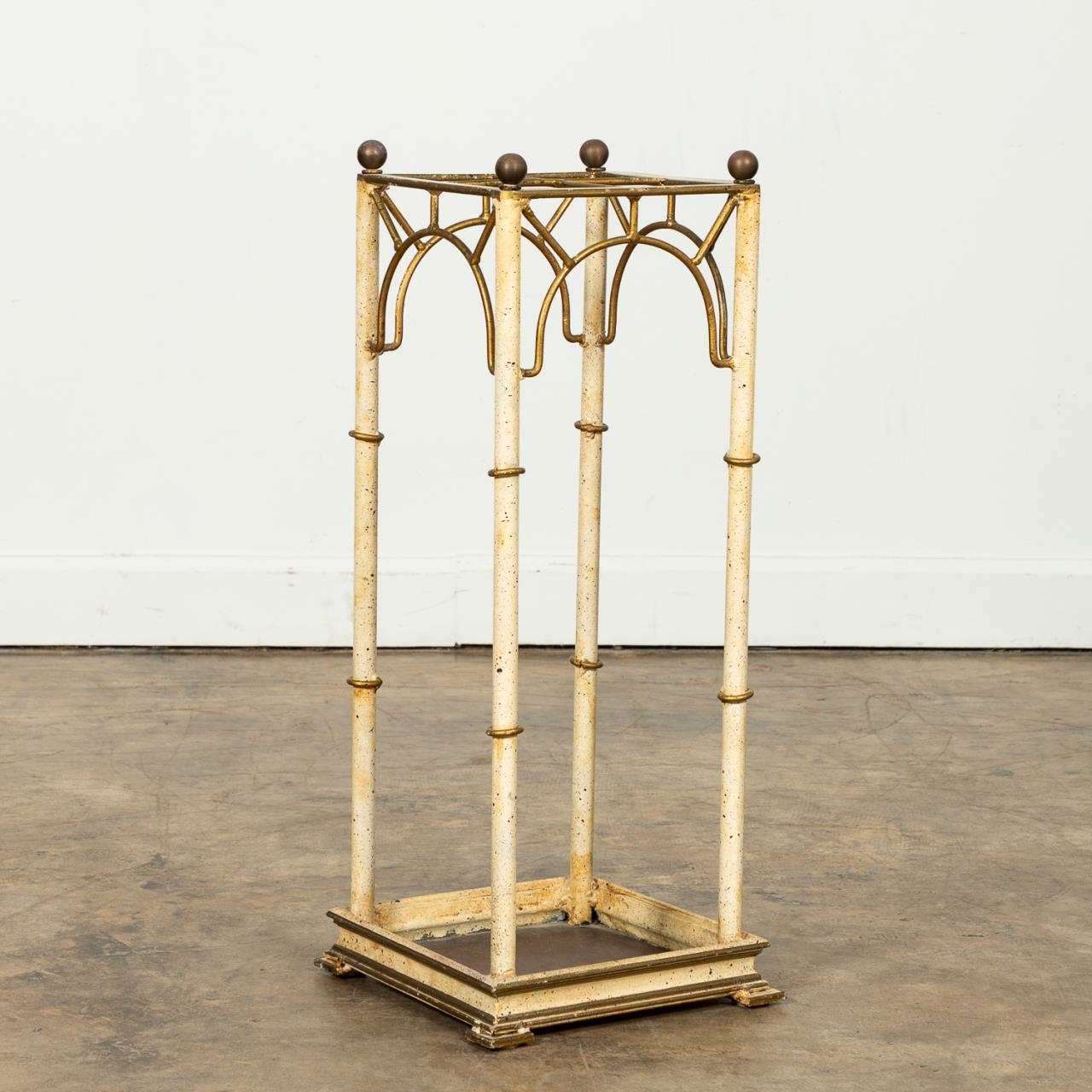 BEIGE & GILT DISTRESSED UMBRELLA