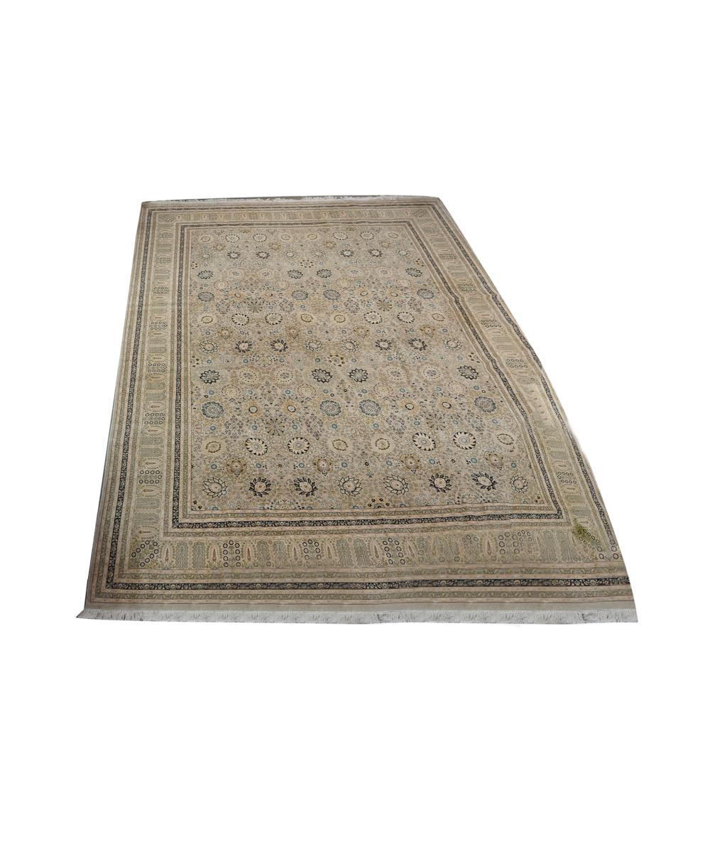 BEIGE WOOL CARPETmodern 16'2" x 12'