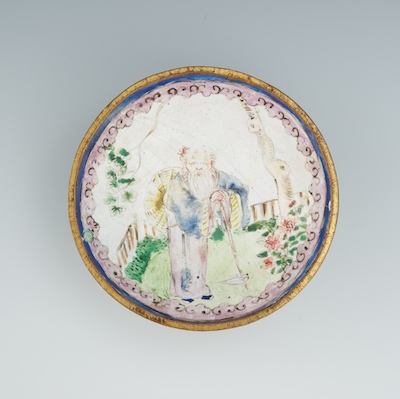 Beijing Enamel on Copper Saucer
