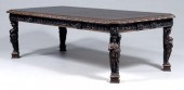 Belgian carved banquet table,