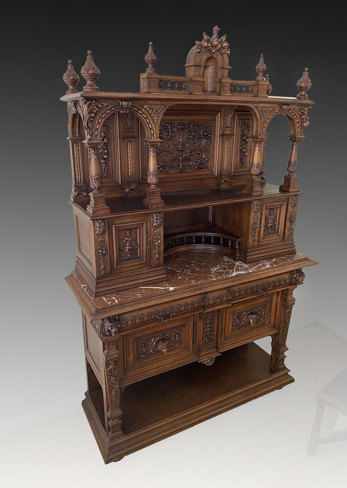 BELGIAN CARVED MARBLE TOP
