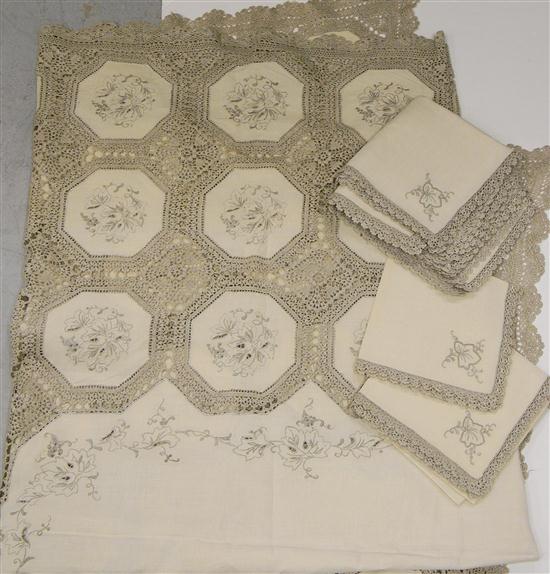Belgian embroidered cutwork and