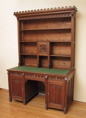 BELGIAN GOTHIC CARVED OAK BOOK