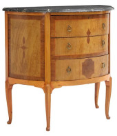 BELGIAN MARBLE-TOP DEMILUNE CO