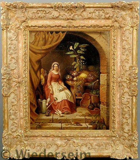 Belgian oil on canvas painting of a