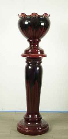 BELGIAN POTTERY JARDINIERE ON