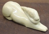 BELGIUM CERAMIC RABBIT SCULPTU