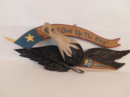 BELLAMY TYPE EAGLE PLAQUEOld carved