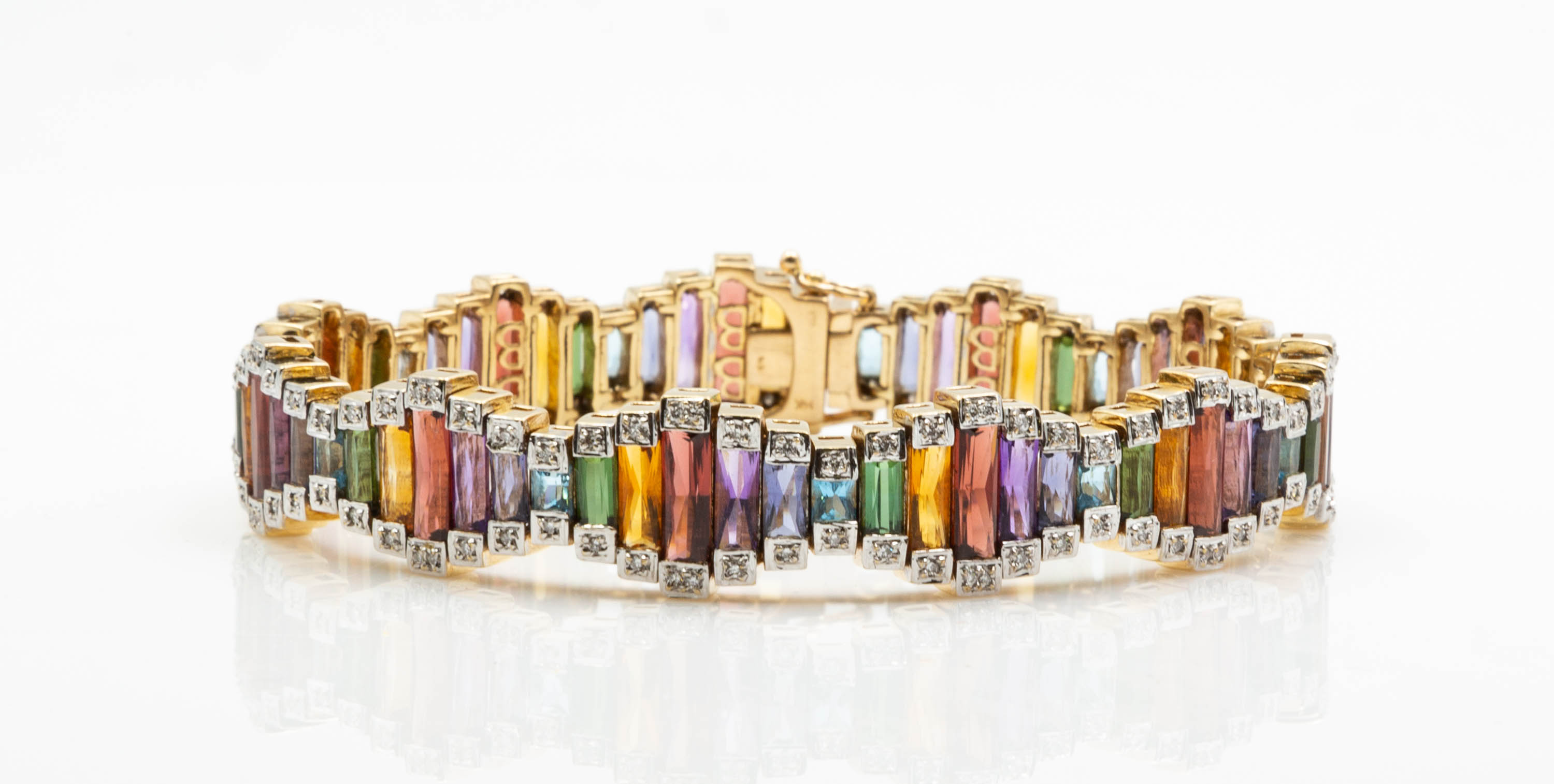 BELLARRI 14K GOLD, MULTI-STONE &