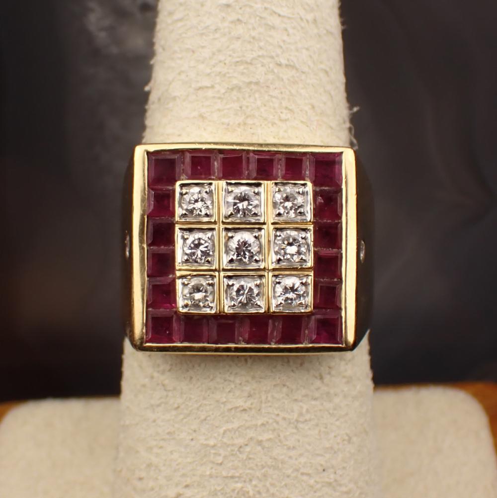 BELLARRI SIGNED DIAMOND AND RUBY