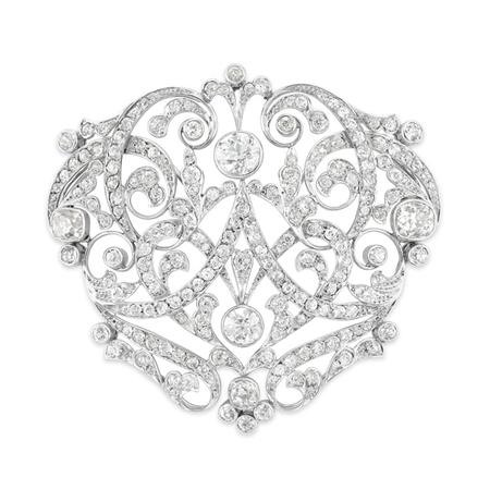 Belle Epoque Diamond Brooch 	 